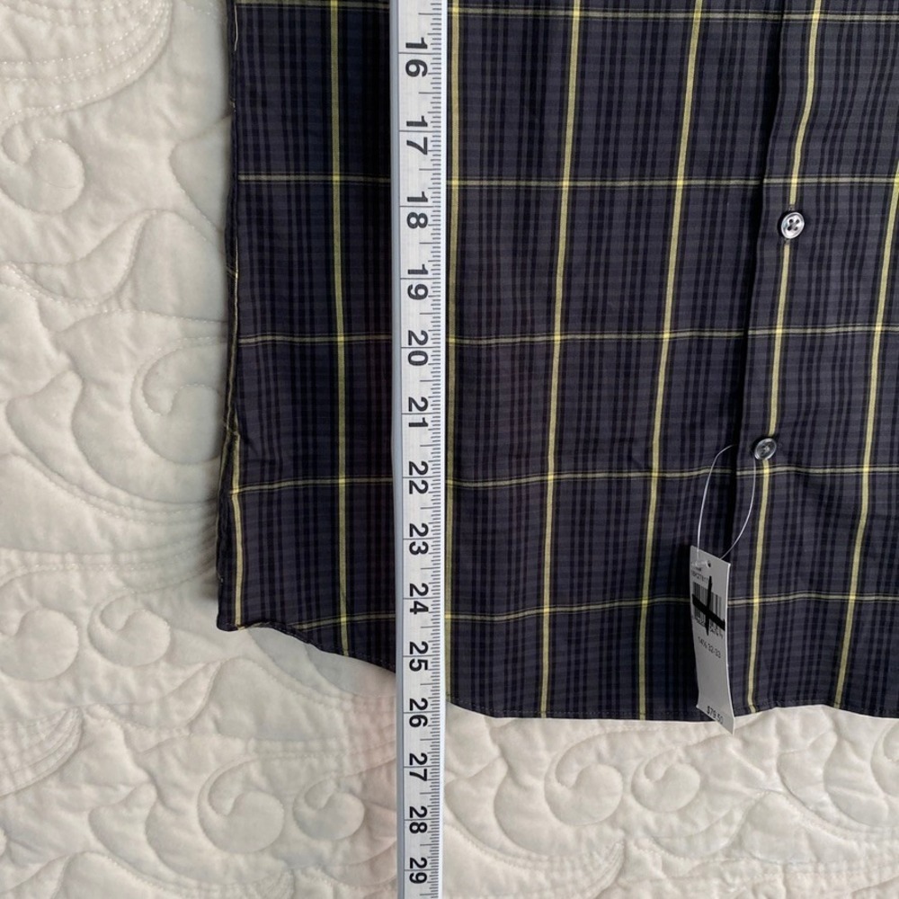 NEW Calvin Klein Extreme Slim Fit Plaid Shirt Mens 14.5 Temperature Regulation - Picture 8 of 8
